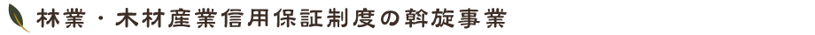 林業・木材産業信用保証聖子の斡旋事業